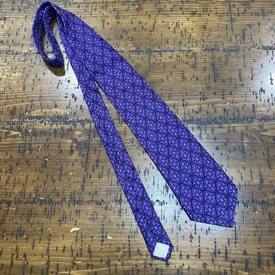 Corbata de cuello púrpura 100 % seda Gianni Versace vintage años 90 hecha en España caja de regalo Foto 1 de 4