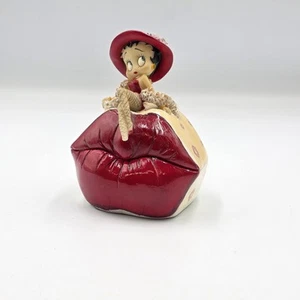 Vintage Betty Boop Porcelain Figurine Lips Jewellery Box by Dave Grossman *Rare* - Picture 1 of 12