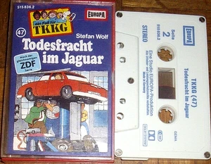 MC Kassette - TKKG - Todesfracht im Jaguar -  Folge 47 - hellblaue Kassette - Bild 1 von 1