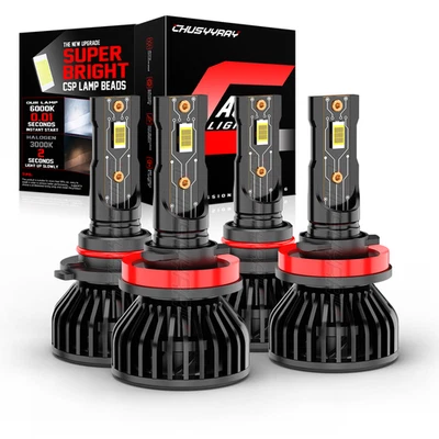 For Scion XB 2008-2015 Combo 9005 H11 LED Headlight Bulbs High Low Beam 6K A+ - Image 1 of 4