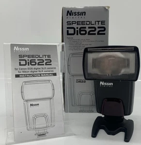 Flash attacco a slitta Nissin Speedlite Di 622 per Canon nero con scatola SPEDIZIONE GRATUITA - Foto 1 di 10