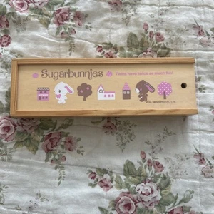 EXTREMELY RARE 2008 Sanrio Sugarbunnies Pencil Case Box With 11 Pencils Inside - Picture 1 of 4