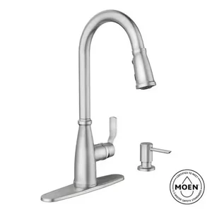 Grifo de cocina rociador extraíble de una manija MOEN-Nolia con reflejo y potencia. - Imagen 1 de 10