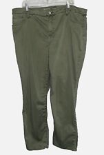 Chicos So Slimming Super Soft Girlfriend Ankle Jeans Sz 4 Womens 20 Olive Green
