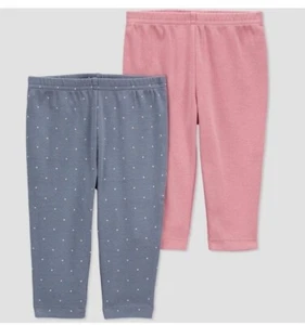 Carter's 9 Months Just One You Baby Girls' 2pk Dot Pants - Pink/Gray - Picture 1 of 3