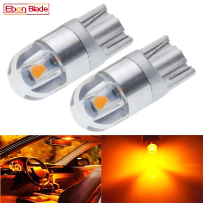 2 X T10 W5W LED Car Lights Amber Orange Interior Dome Side Wedge Parker Bulb 12V - Image 1 of 4