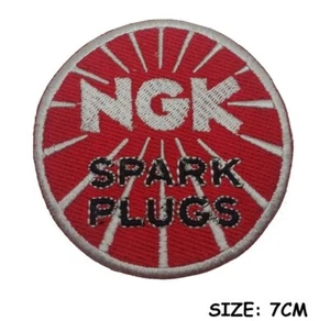 Parche bordado NGK hierro coser en coche fuel oil carreras insignia de moda - Imagen 1 de 2
