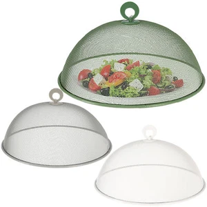 3x Large Round Metal Mesh Food Covers - Reusable Outdoor Cake Dome Protectors - Picture 1 of 15