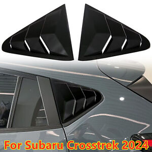 Glossy Black Side Vent Window Scoop Louver Cover Trim For Subaru Crosstrek 2024