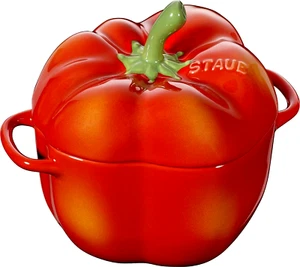 STAUB Mini Cocotte Red 450ml 12cm Ceramic Capsicum - Picture 1 of 9