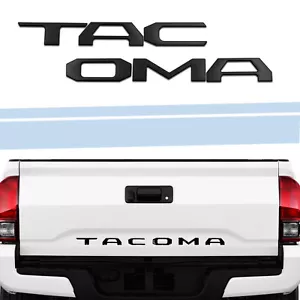 3D Raised Tailgate Insert Letters Emblem Fit 2014-2019 Toyota Tacoma-Matte Black - Picture 1 of 7