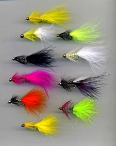 Moscas trucha: bailarines de cola de marabou x 10 tallas 10 (código 571) - Imagen 1 de 3