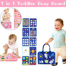 Preschool Learning Toys Toddler Soft Busy Board Toys 10-in-1 Sensory Quiet Book 