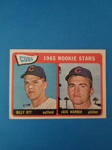 1965 TOPPS #354 Cubs Rookie Stars Billy Ott and Jack Warner EXC