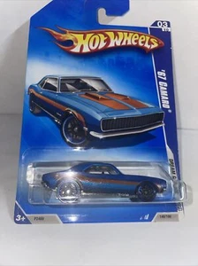 2009 Hot Wheels #149 Dream Garage 3/10 '67 CAMARO Satin Blue Variant w/Blk Pr5Sp - Picture 1 of 1