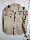 Boy Scout Uniform Tan Shirt Long Sleeve Size Youth Large BSA