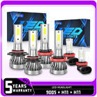 For Honda Pilot Utility 4-Door 3.5L 2006-2018 Front Led Headlight Fog Lamp Bulbs