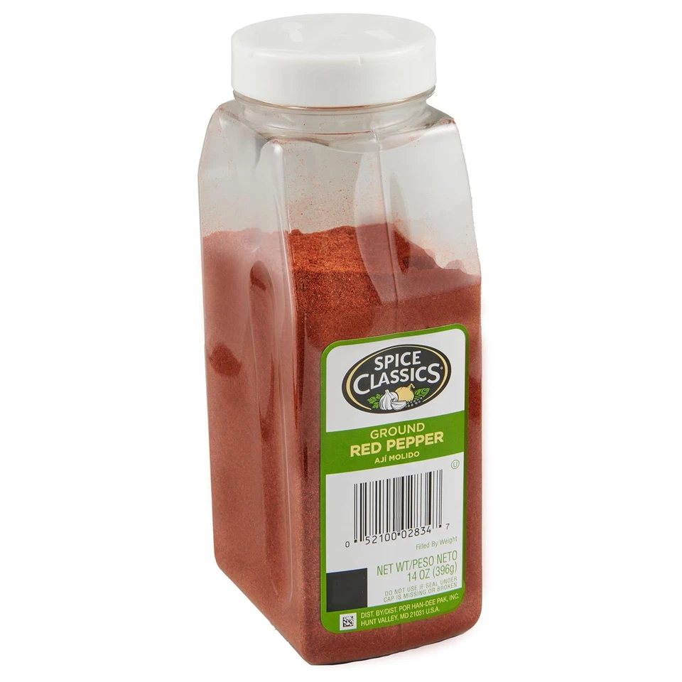 Spice Classics Ground Red Pepper 14 oz - One 14 Ounce Container of Red Pepper S