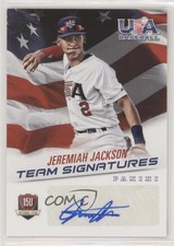 2015 Panini USA Baseball Signatures Blue Ink /299 Jeremiah Jackson #13 Auto