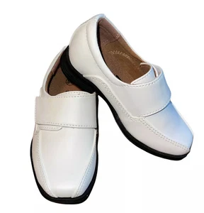 Smartfit Boys Dress Shoes 5.5 Grant Monk Strap Square Toe Toddler White Wedding - Picture 1 of 10