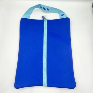 Weight Watchers Women's Zippered Shoe Bag 13"X11" Blue - Picture 1 of 11