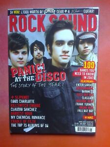 PANIC AT THE DISCO Rock Sound Magazine 92 January 2007! Sunny Day Real Estate