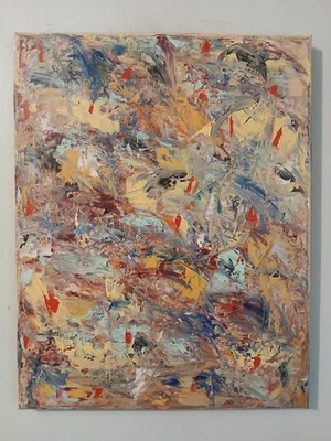 Cuadro acrílico abstracto original sobre lienzo firmado Foto 1 de 4