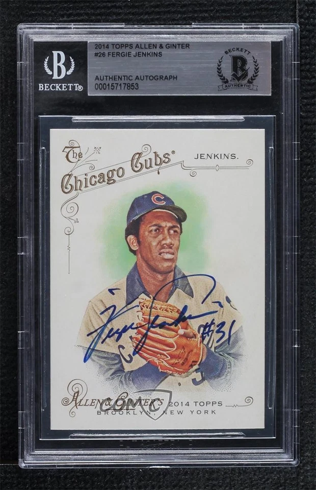 BAS 2014 Topps Allen & Ginter's Fergie Jenkins #26 BGS Authentic Auto HOF - Image 1 of 2