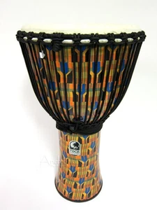 14" TOCA FREESTYLE DJEMBE DRUM mit GIG BAG - KENTE TUCH - Bild 1 von 5