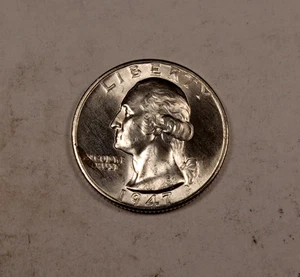 Cuarto de dólar Washington 1947-D * gema BU * XQ164 - Imagen 1 de 2