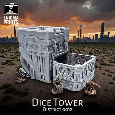 ENIGMA PRINTS Dice Tower - 28mm 3d Printed Industrial Wargaming Terrain | District 0012