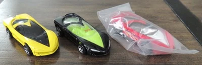 Hot Wheels Pontiac Banshee Loose x 3, K-mart Exclusive Yellow, Black, Revealers - Image 1 of 4