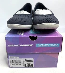 Skechers Kiss Shifty Cuñas Skimmer Corte Láser Azul Marino Para Mujer Talla 8.5 M EE. UU. - Imagen 1 de 4