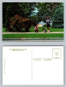 Bay View, MI-Michigan, Sunset Park Scene, alte Vintage Postkarte - Bild 1 von 1