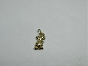 Rare Vintage Disney Mickey Mouse 14K Gold Charm/Pendant Double Sided - Picture 1 of 12