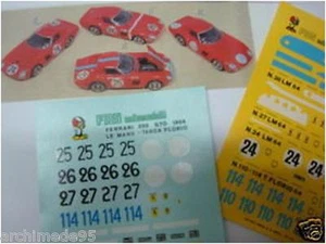 FERRARI 250 GTO 1964 DECAL 1/43 - Imagen 1 de 1