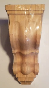 Unfinished Rubberwood Bar / Island Support Bracket Corbel CORQ 9 3/4"H x 4-1/2"W - Picture 1 of 11