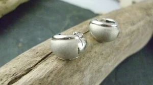 Ohrringe Creolen teilweise mattiert 925 Sterling Silber - Bild 1 von 5