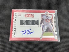 2019 Panini Contenders Draft Picks College Ticket TJ Edwards #184 Rookie Auto RC