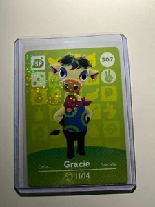 Nintendo Animal Crossing Amiibo Card - Series 4 #307 - Gracie - w/ Toploader - Picture 1 of 1
