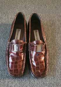 Etienne Aigner Mädchen Größe 5,5 braun Lackleder Halbschuhe Chicklet gepflegt! - Bild 1 von 9