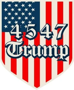 TRUMP 45-47 FIGHT 2024 STICKER ANTI DEMOCRAT PRESIDENT MAGA DECAL BUMPER AMERICA - Picture 1 of 1
