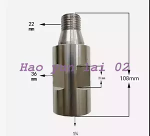 1pcs For Diamond Core Drill Machine Adapter EU Standard Thread 1-1/4-7 to M22 - Picture 1 of 5