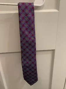 JOS A BANK RESERVE COLLECTION Pink/Purple & Blue Design 100% Silk Made In Italy - Picture 1 of 5