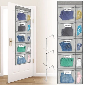 Weekly Clothes Organizer, Over the Door Hanging Closet Organizer Storage Holder - Picture 1 of 8