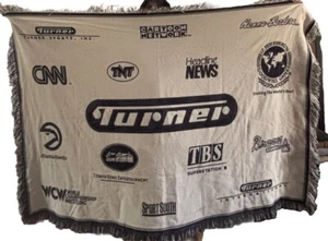 VTG 1994 Turner Entertainment Co Tapestry Throw Blanket 65’ X 45’ Turner Brands - Picture 1 of 2