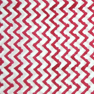 Wooden Block Printed Indian Cotton Fabric Handmade Dressmaking Sewing 5 Yards E - Picture 1 of 5