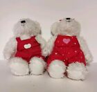 Hallmark Kiss Kiss Bears Plush Magnetic Nose Holds Hands White