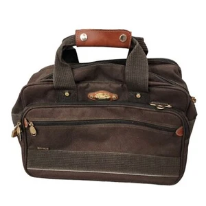 Ricardo Beverly Hills Tote Travel Bag Luggage Laptop Case Brown Canvas - Picture 1 of 6