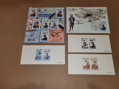 feuillet + bloc souvenir 49-54 Les Pionniers de l'Aviation timbres france neufs - Photo 1/4